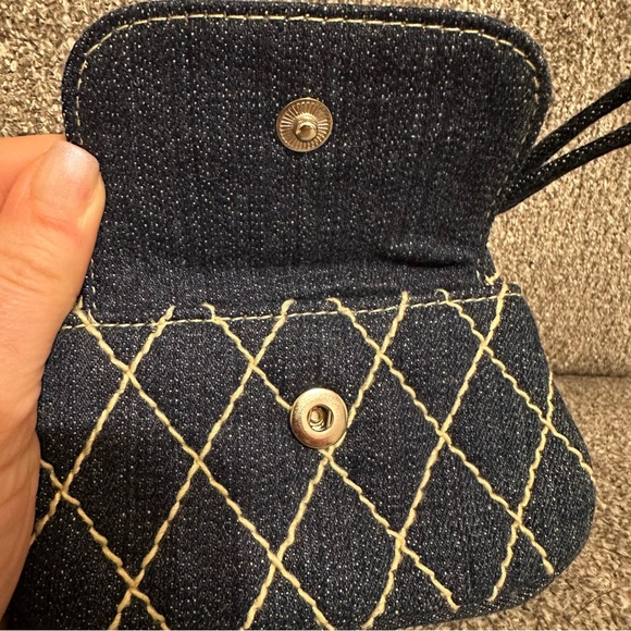 Vera Bradley Denim Coin Purse Keychain - Picture 5 of 6